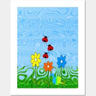 Ladybugs On A Summer Day Posters and Art